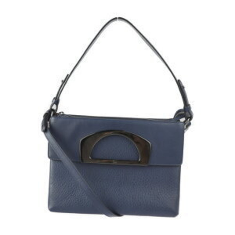 Christian Louboutin Calfskin Messenger Passage Navy Bag Blue Shoulder - Picture 2 of 9
